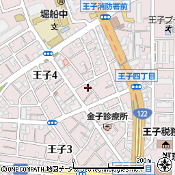 東京都北区王子4丁目15-6周辺の地図