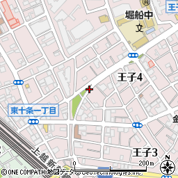 東京都北区王子4丁目5周辺の地図