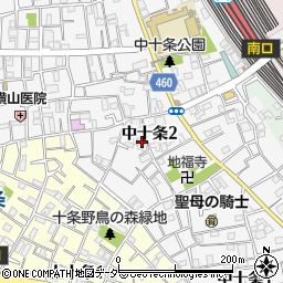 東京都北区中十条2丁目6-18周辺の地図