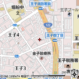 東京都北区王子4丁目21周辺の地図