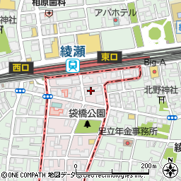 タイムズ綾瀬駅前駐車場周辺の地図