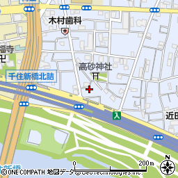 東京都足立区足立1丁目周辺の地図