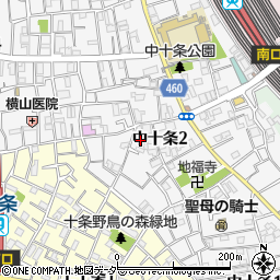 東京都北区中十条2丁目6-12周辺の地図