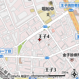 東京都北区王子4丁目9-11周辺の地図