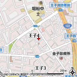 東京都北区王子4丁目11周辺の地図