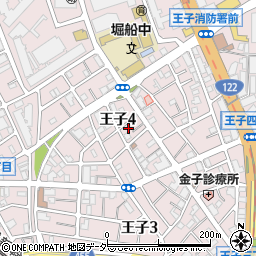 東京都北区王子4丁目11-4周辺の地図