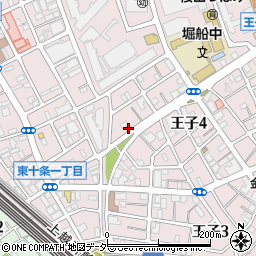 東京都北区王子4丁目5-17周辺の地図