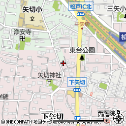 千葉県松戸市下矢切46周辺の地図