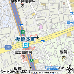 松屋板橋本町店周辺の地図