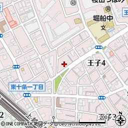 東京都北区王子4丁目5-5周辺の地図
