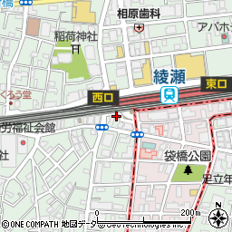 カレーハウスＣｏＣｏ壱番屋ＪＲ綾瀬駅西口店周辺の地図