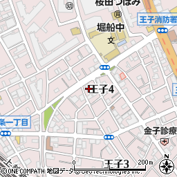東京都北区王子4丁目9-5周辺の地図