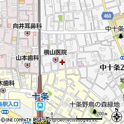 東京都北区中十条2丁目21周辺の地図