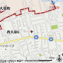 東京都練馬区西大泉6丁目10周辺の地図