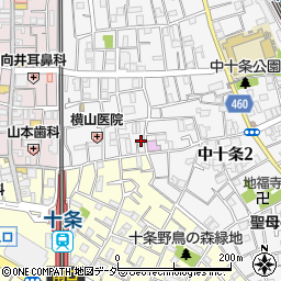 東京都北区中十条2丁目18-14周辺の地図
