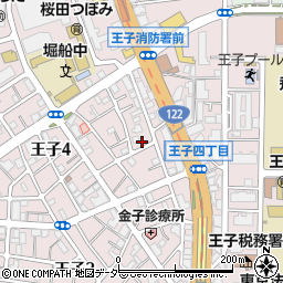 東京都北区王子4丁目22-21周辺の地図