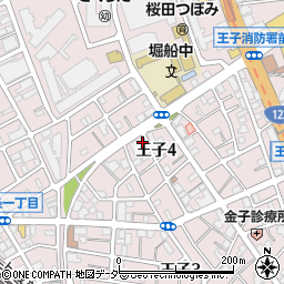 東京都北区王子4丁目9-7周辺の地図