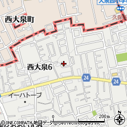 東京都練馬区西大泉6丁目周辺の地図