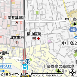 東京都北区中十条2丁目21-9周辺の地図