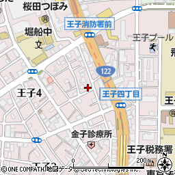 東京都北区王子4丁目22-20周辺の地図