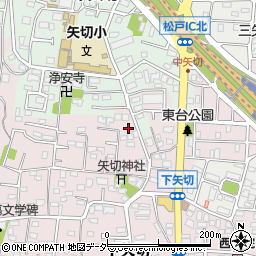 千葉県松戸市下矢切309周辺の地図