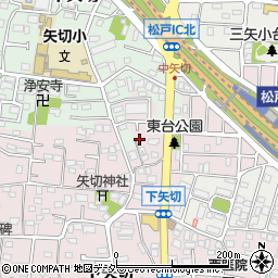 千葉県松戸市下矢切45周辺の地図