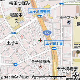 東京都北区王子4丁目22-19周辺の地図