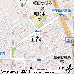 東京都北区王子4丁目10周辺の地図