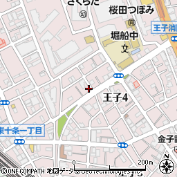 東京都北区王子4丁目5-12周辺の地図