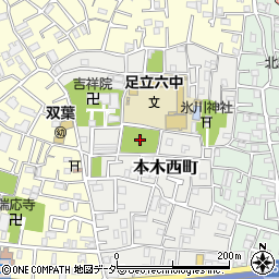 東京都足立区本木西町13周辺の地図
