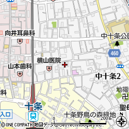 東京都北区中十条2丁目18-9周辺の地図
