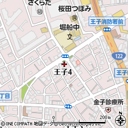 東京都北区王子4丁目10-5周辺の地図