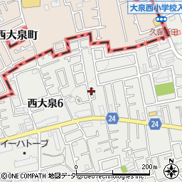 東京都練馬区西大泉6丁目10-7周辺の地図