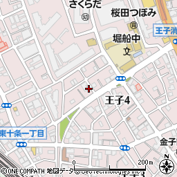 東京都北区王子4丁目5-11周辺の地図