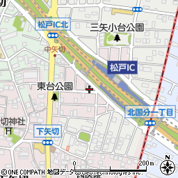 千葉県松戸市下矢切26周辺の地図