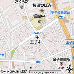 東京都北区王子4丁目10-6周辺の地図
