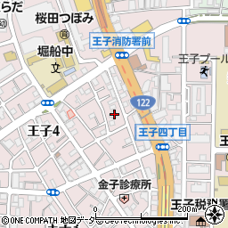 東京都北区王子4丁目22-18周辺の地図