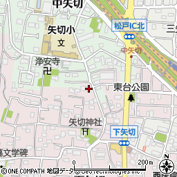 千葉県松戸市下矢切554周辺の地図