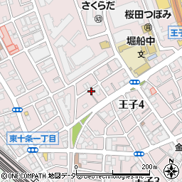 東京都北区王子4丁目5-7周辺の地図