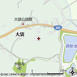 千葉県成田市大袋周辺の地図