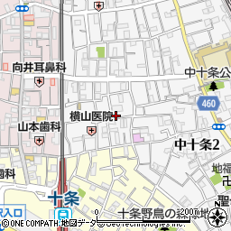 東京都北区中十条2丁目19-3周辺の地図