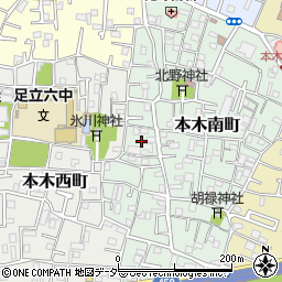 東京都足立区本木南町8周辺の地図