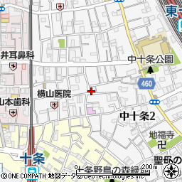 東京都北区中十条2丁目16-4周辺の地図