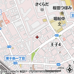 東京都北区王子4丁目6周辺の地図