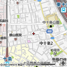 東京都北区中十条2丁目16-2周辺の地図