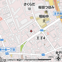 東京都北区王子4丁目8-3周辺の地図