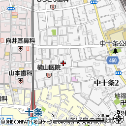 東京都北区中十条2丁目19-5周辺の地図