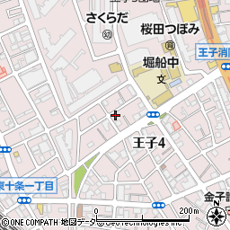 東京都北区王子4丁目8-4周辺の地図