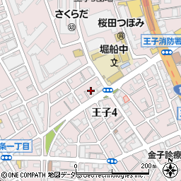 東京都北区王子4丁目8周辺の地図