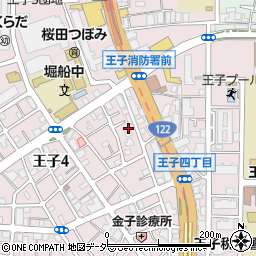 東京都北区王子4丁目22-16周辺の地図